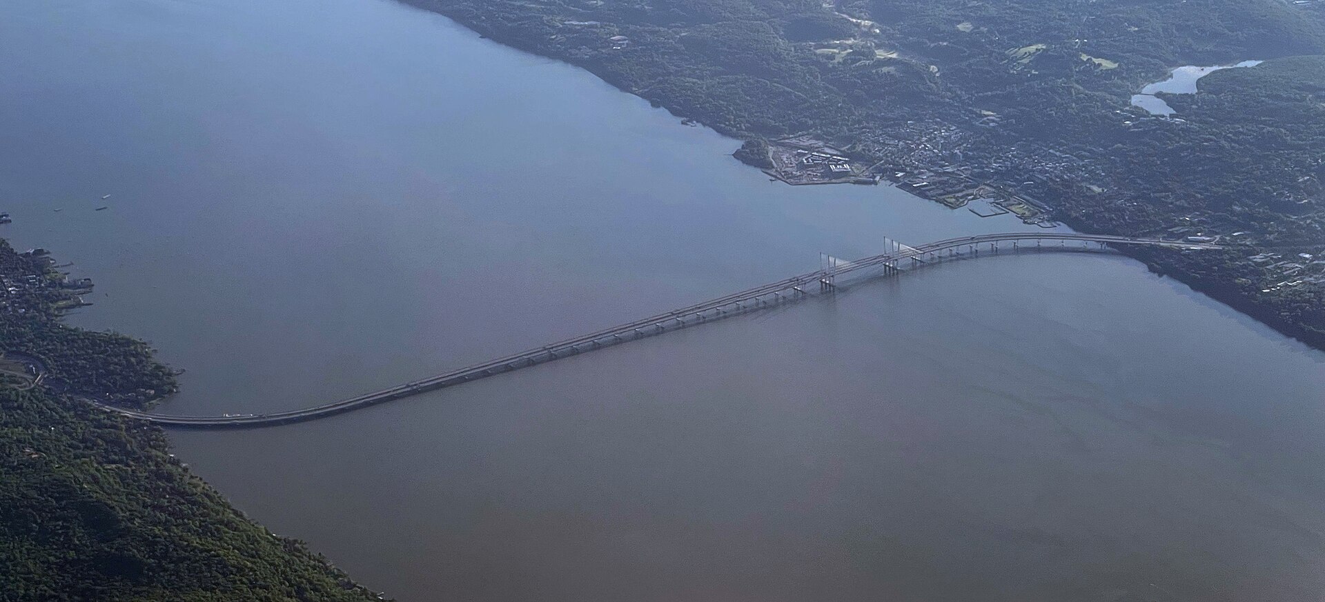 Governor Mario M. Cuomo Bridge spanning the Hudson River between Tarrytown and Nyack