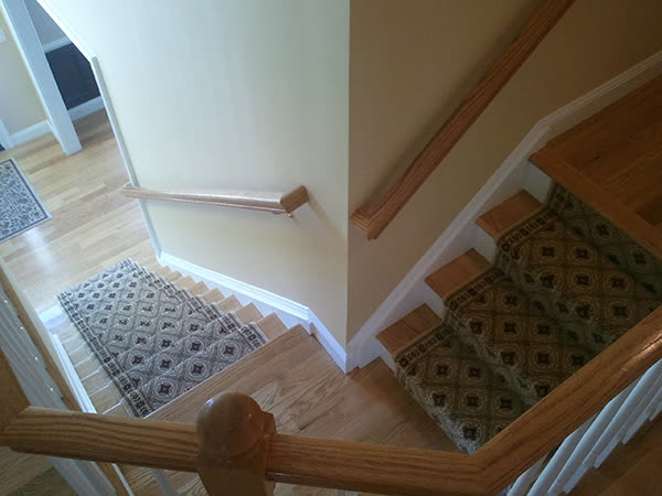 Carpeted staircase