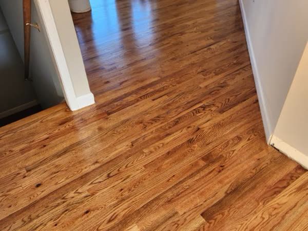 Refinished hardwood hallway in a Hudson Valley home