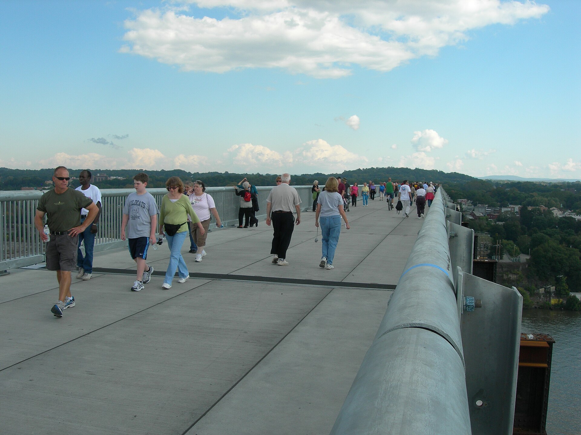 Walkway Over the Hudson pedestrian bridge in Poughkeepsie, Dutchess County NY